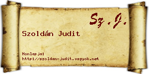 Szoldán Judit névjegykártya